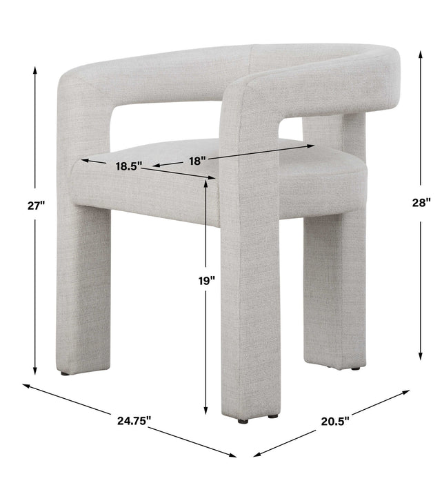 Perspective - Fabric Dining Chair - Gray