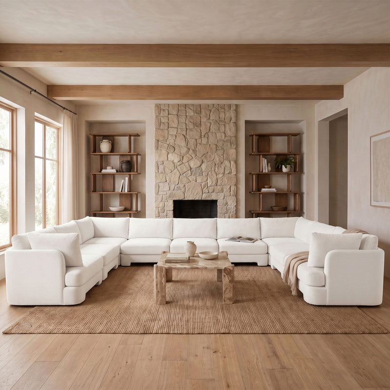 Hammond - Velvet Performance Fabric Upholstered 9 Piece Sectional