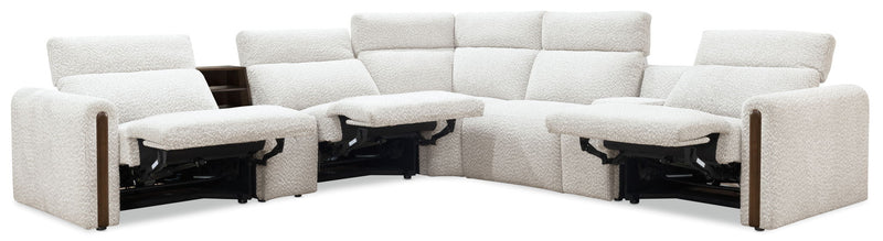 MS - Anaheim Seven-Piece Power Sectional - White