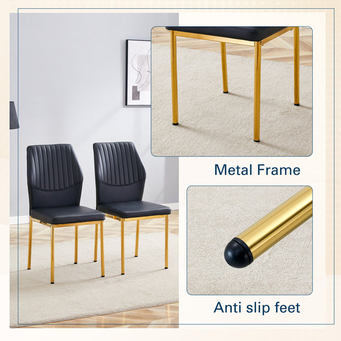 Luxury Simple Chair With Metal Leg