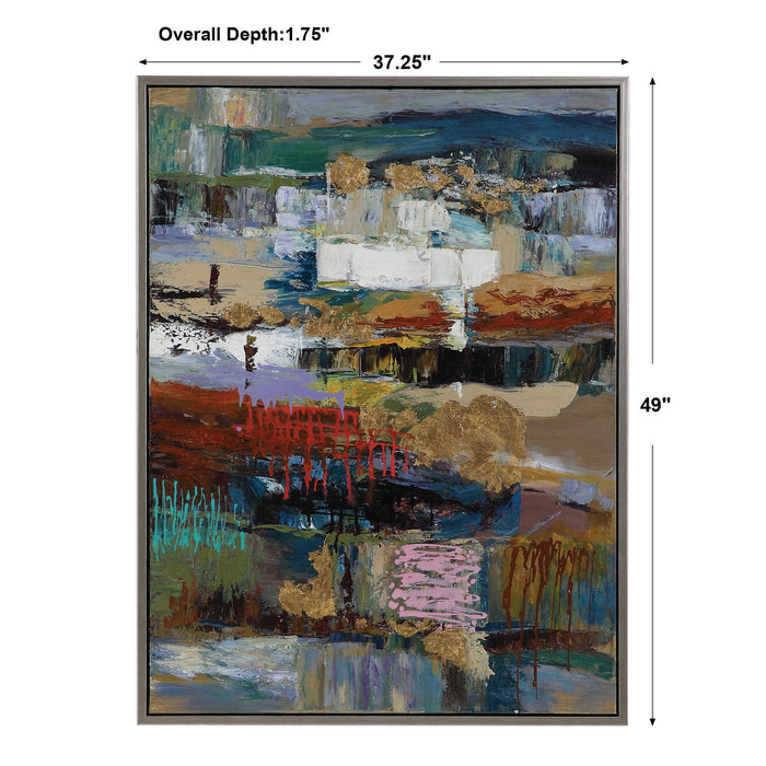 Fiesta - Hand Painted Canvas - Blue