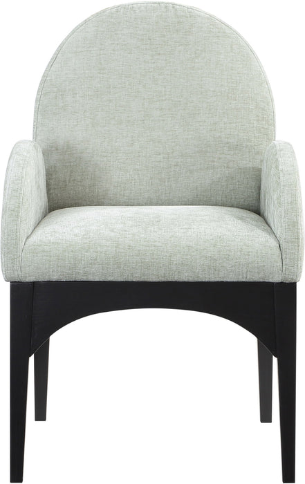 Waldorf - Chenille Dining Arm Chair With Black Legs