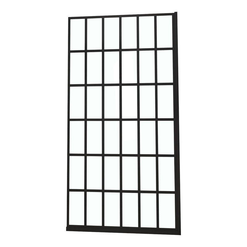 Frameless Fixed Shower Door, Open Entry Design