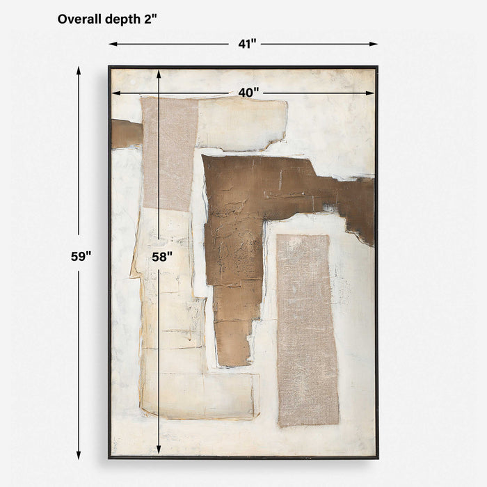 Interference - Hand Painted Canvas - Dark Brown