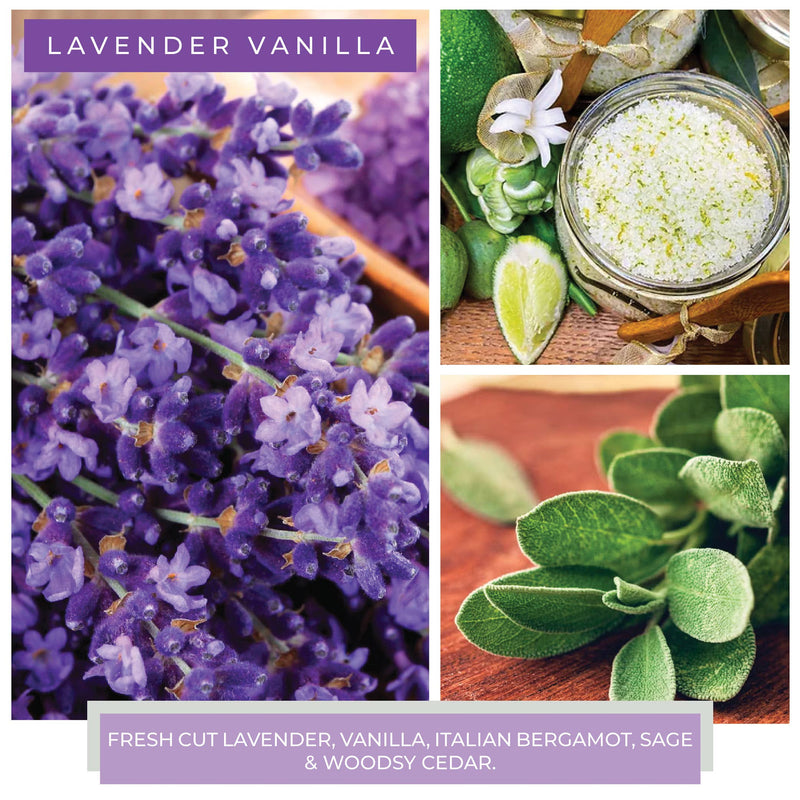 Lavender Vanilla – 6oz Relaxing Scented Jar Candle