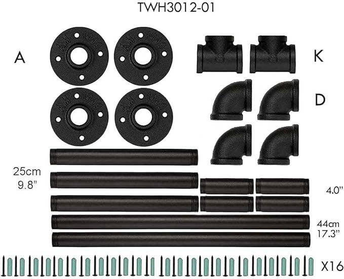 Bathroom Towel Rack, Wall Mounted Industrial Pipe Organizer