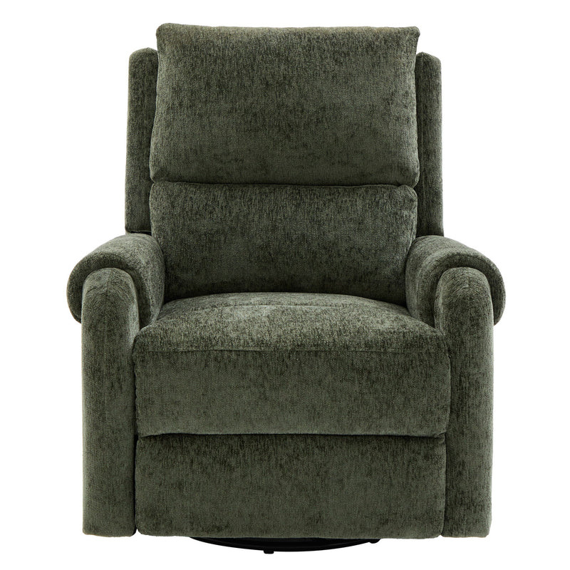 Manual Recliner Massage Chair With Swivel Rocker, 8 Massage Modes, Side Storage Pocket