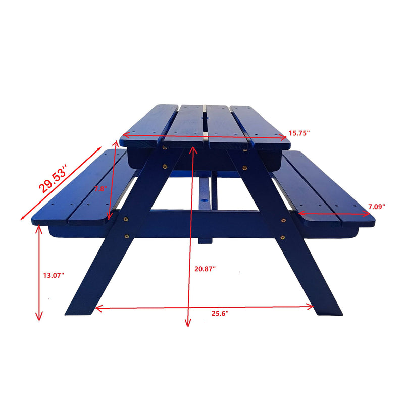 Durable Solid Wood Children's Dining Table And Chairs Set, Multi-Functional