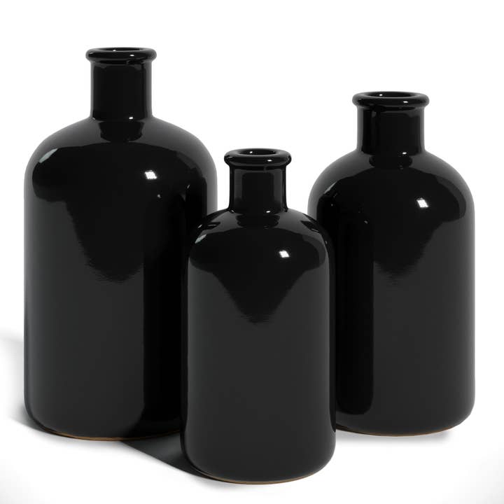 Bud Vases | Black | Set of 3