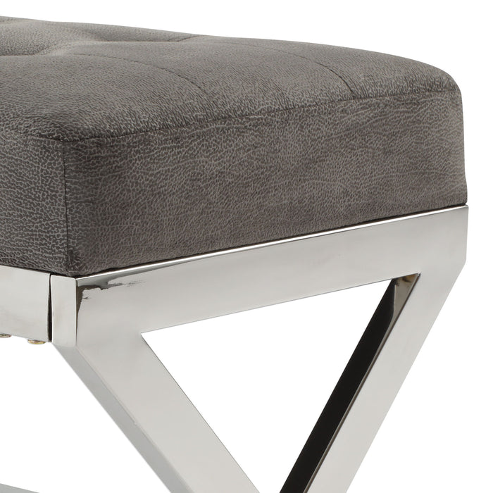 Bijou - Fabric Bench - Gray