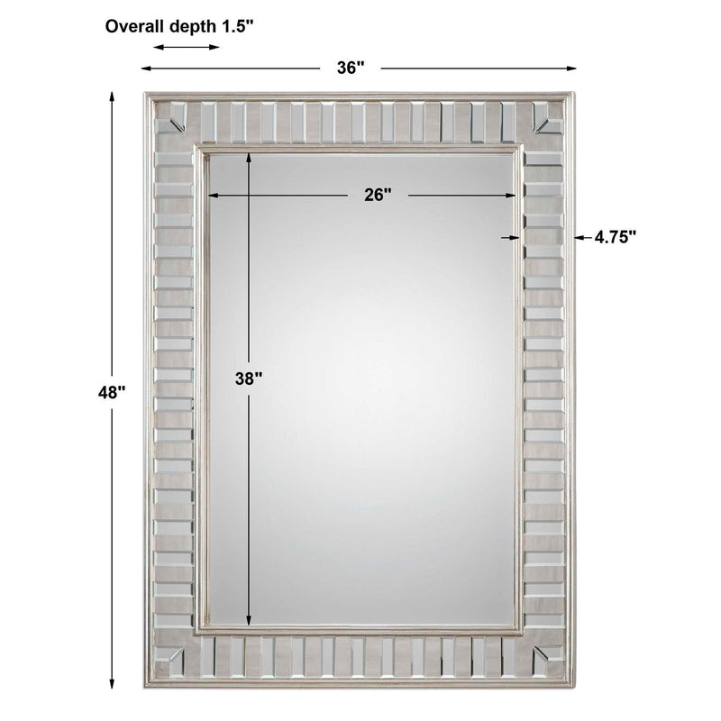 Lanester - Leaf Mirror - Silver