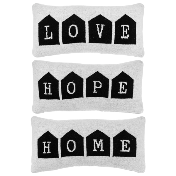 Love, Home, Hope House Knit Accent Pillow