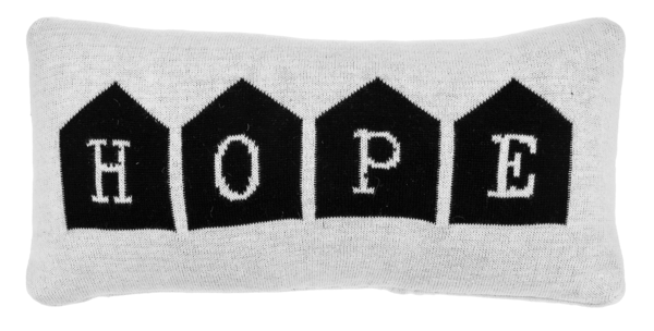 Love, Home, Hope House Knit Accent Pillow