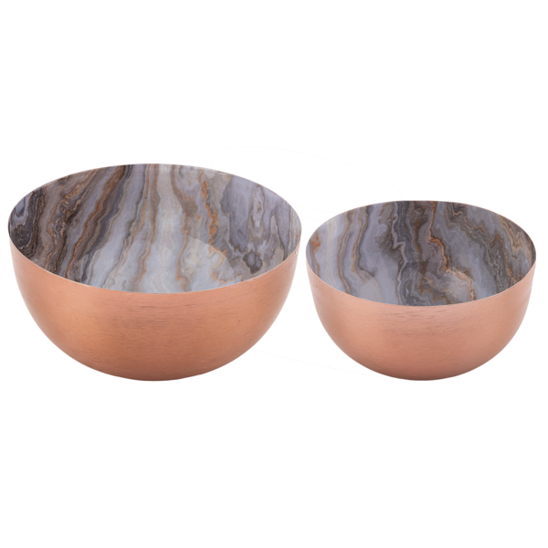 Agate & Copper Bowl | Set of 2