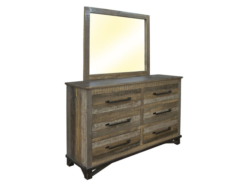 Loft Brown - Mirror - Two Tone Gray / Brown