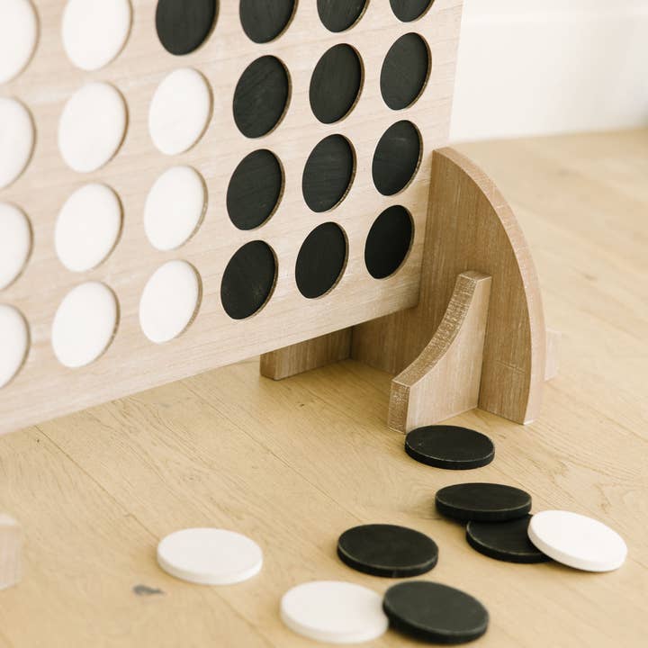 Wood Connect Four Gameboard | 42 Piece Set | 14x10