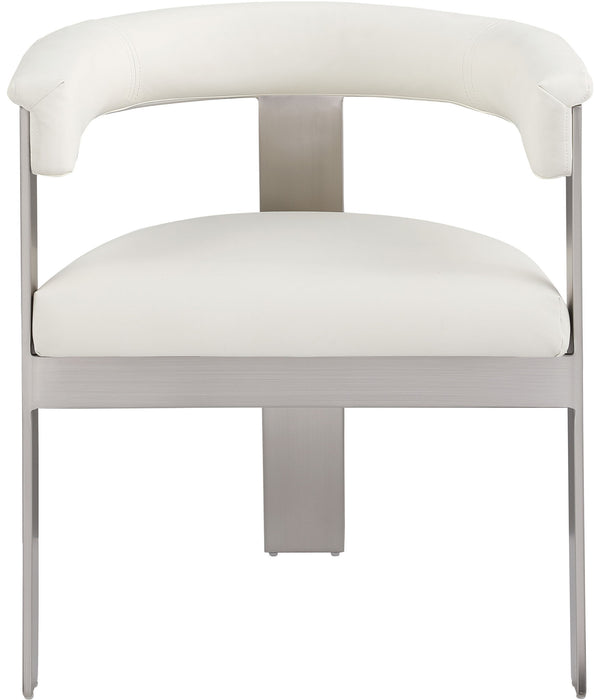 Romeo - Faux Leather Dining Chair With Silver Base (Set of 2)