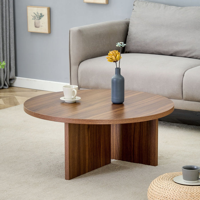 Versatile Round Coffee Table For Various Interior Styles