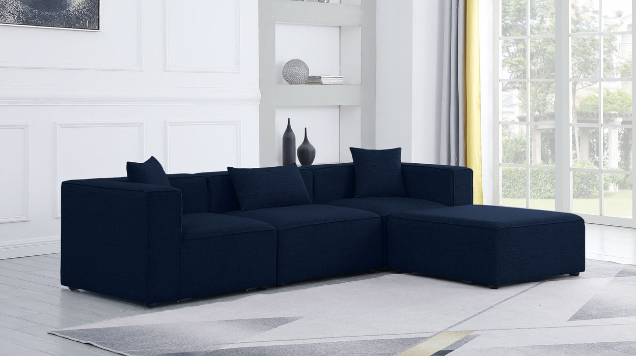 Cube - Linen 4 Piece Modular Sectional With Chaise