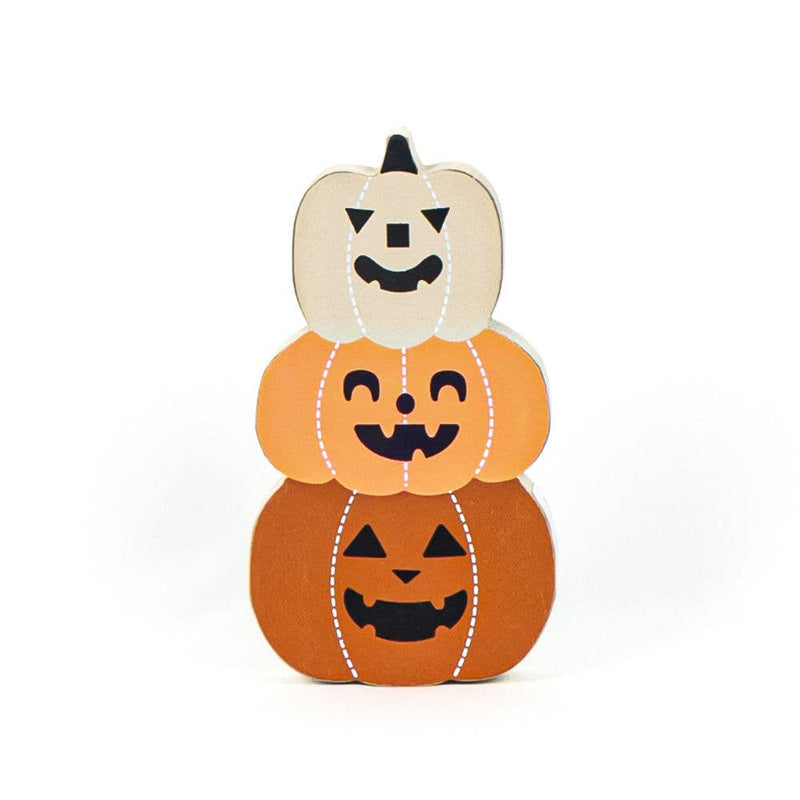 60251 - 4x7 wood pumpkin stack  HALLOWEEN FALL Decor