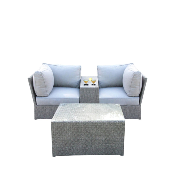 Comfortable Modern Patio Rattan Sectional Set With Cushions