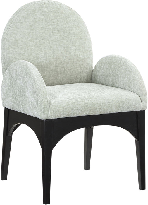 Waldorf - Chenille Dining Arm Chair With Black Legs