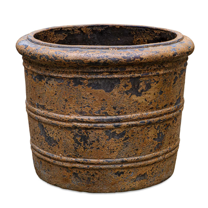 Weathered Relic - Rustic Outdoor Planter - Black / Brown