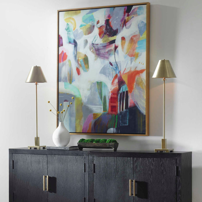 Renewal - Framed Abstract Art - Dark Gray