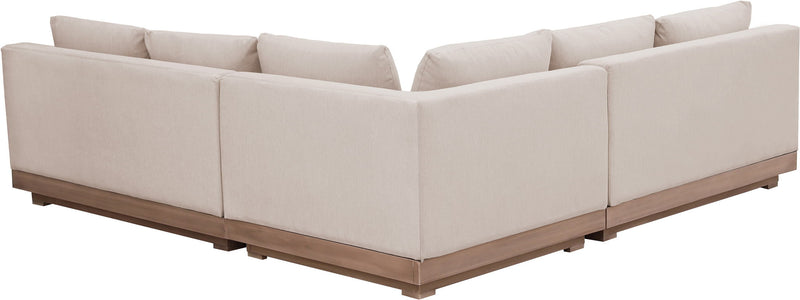 Solace - Olefin Performance Fabric 3 Piece Outdoor Patio Modular Sectional (2 Loveseats & Corner Chair)