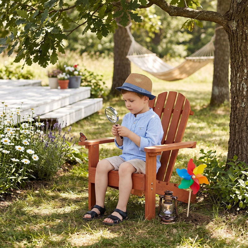 Kids Adirondack Chair For Indoor And Outdoor Use - Red
