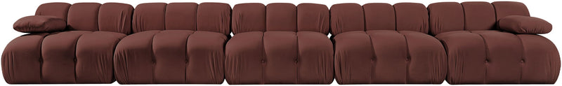Orin - Velvet 5 Piece Modular Armless Sofa
