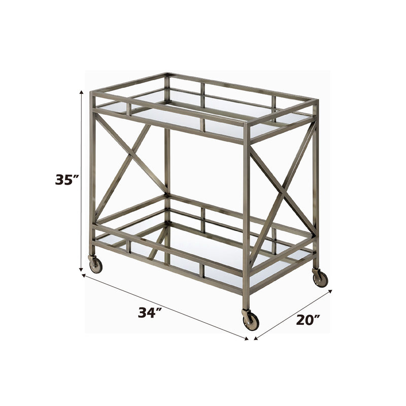 Kristensen - Serving Cart - Antique Gold