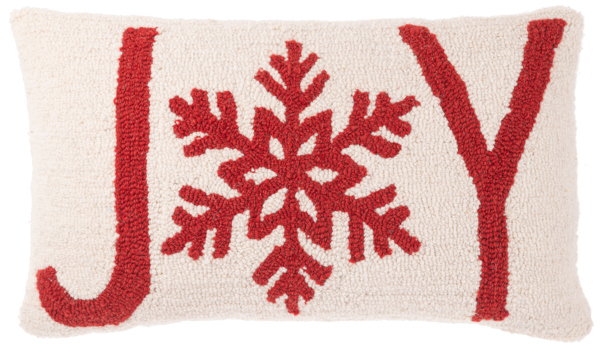 Punch Hook Joy Snowflake Lumbar Pillow