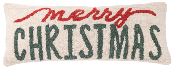Punch Hook Merry Christmas Pillow