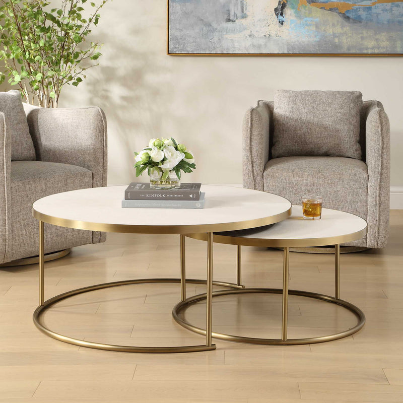 Aragon - Nesting Coffee Tables (Set of 2) - White
