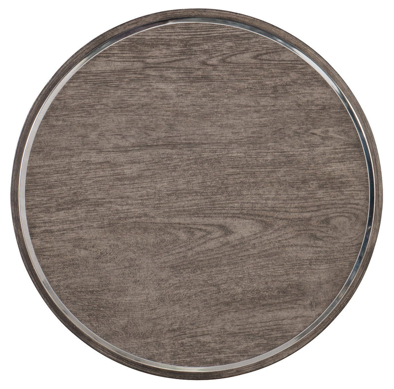 Melange - Storia Round End Table - Dark Gray
