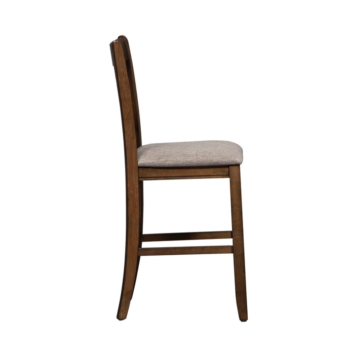 Santa Rosa - Lattice Back Counter Chair - Light Brown