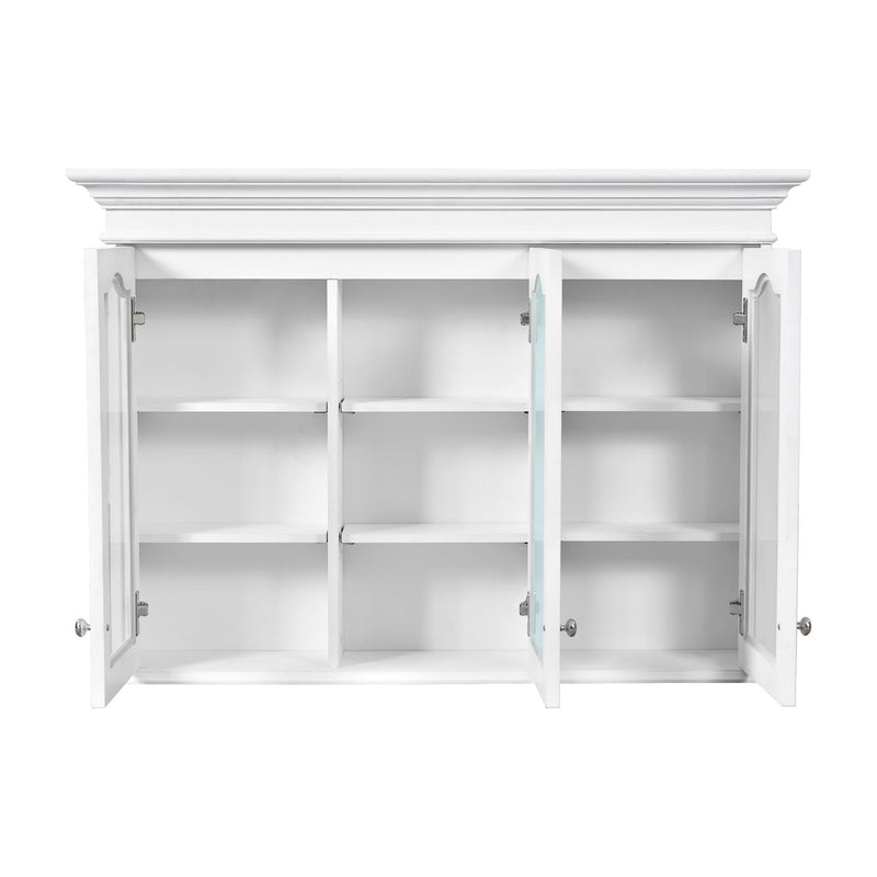 Medicine Cabinet With Mirror Door And Adjustable Shelves, Wall-Mounted Bathroom Storage Cabinet - White