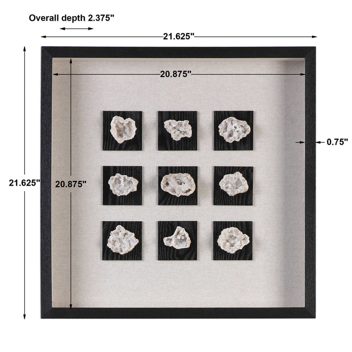 Geode - Linen Shadow Box - Black