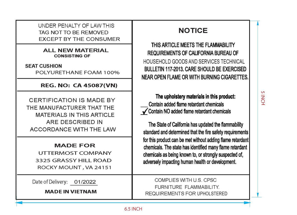 Imperial - Upholstered Gray Bench