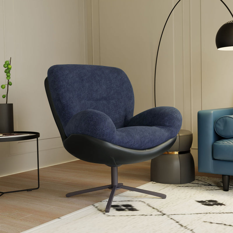 360° Swivel Office Chair, No Wheels