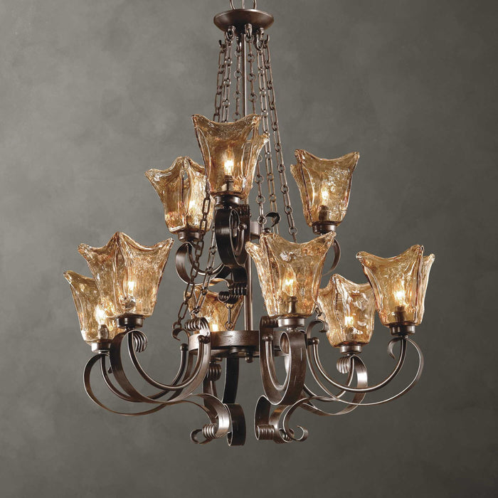 Vetraio - 9 Light Chandelier - Oil Rubbed Bronze