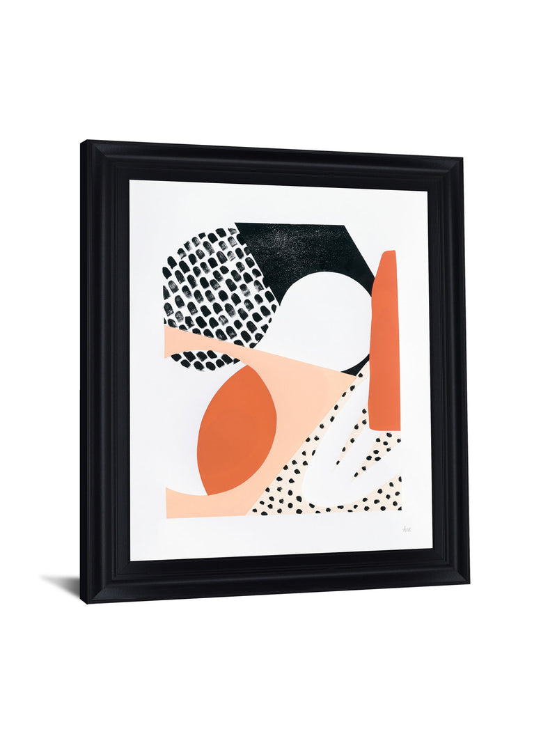 Terracotta Play - 28" x 34" Framed Wall Art - Orange