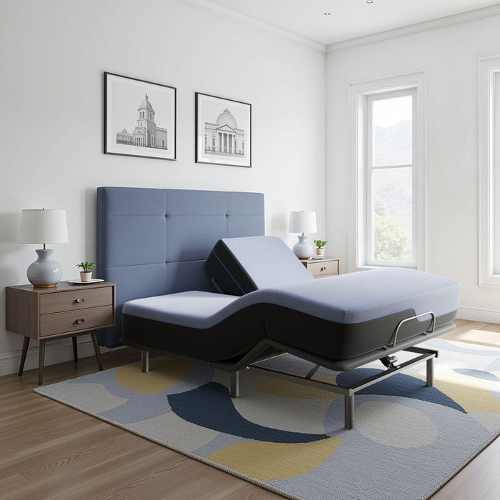 Refresh - 12" Flex Head Memory Foam Hybrid Mattress And Adjustable Base Bundle