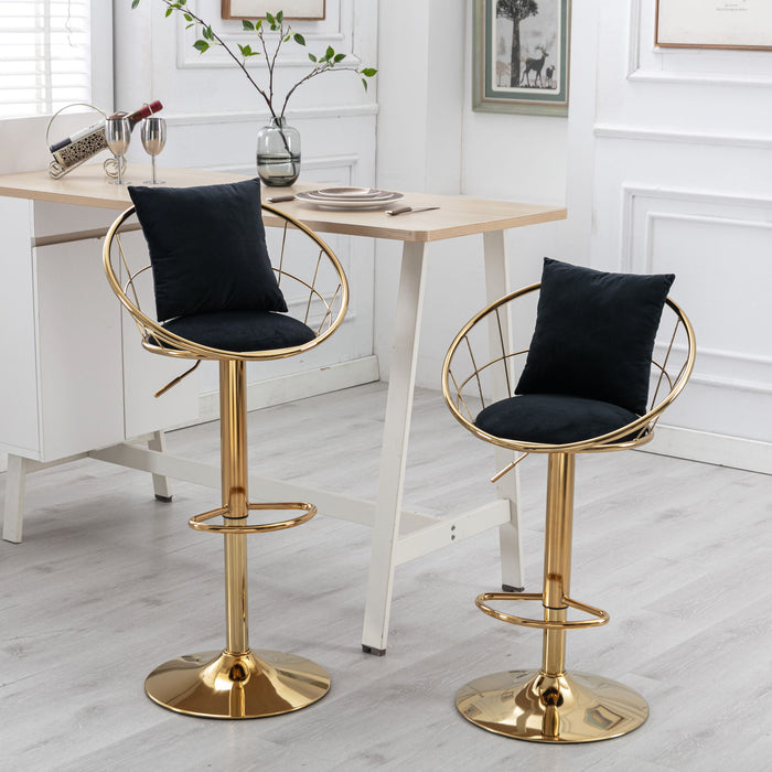 Unique Design Bar Chair, 360 Degree Rotation, Adjustable Height, Suitable For Dining Room And Bar