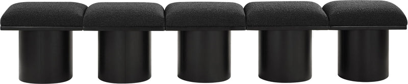 Pavilion - 5 Piece Modular Bench With Black Base