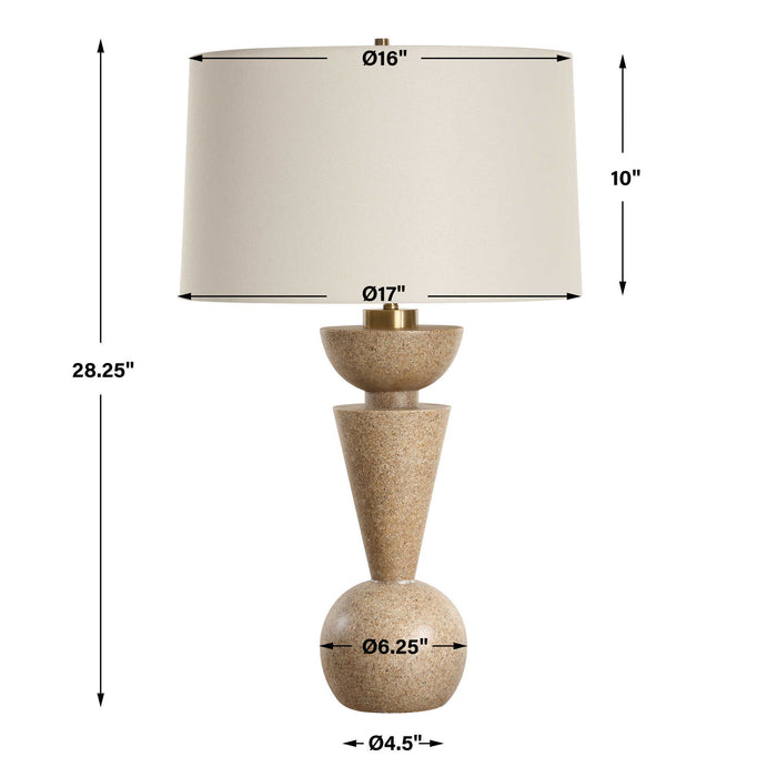 Cullum - Geometric Table Lamp - Light Brown