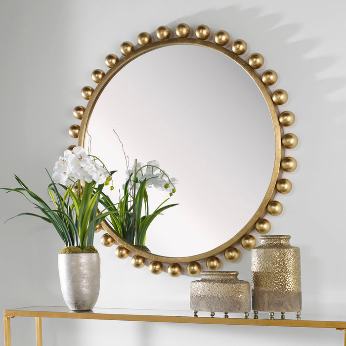 Cyra - Round Mirror - Gold