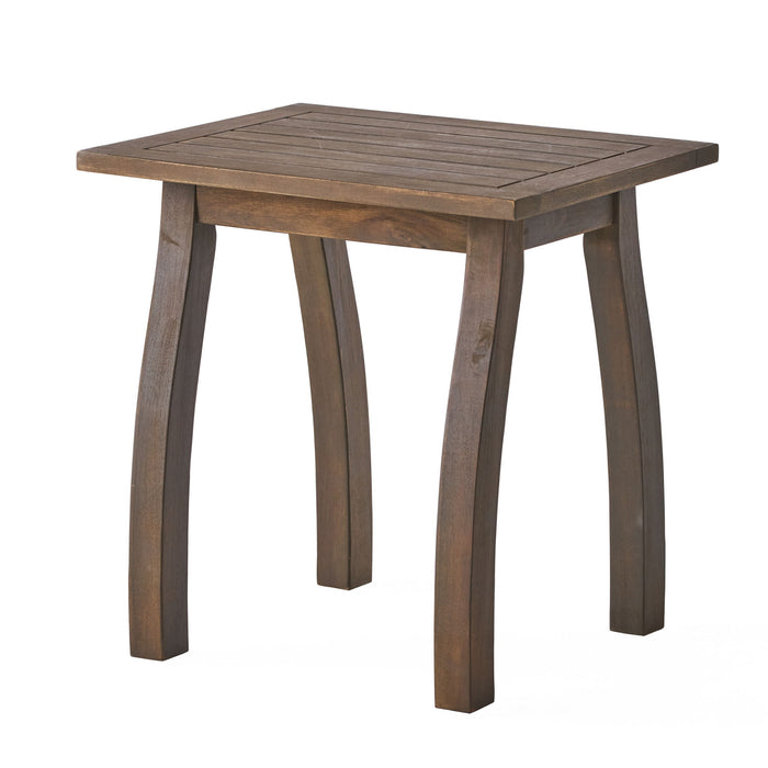 Kinesis - Outdoor Side Table With Slatted Top And Wood Frame