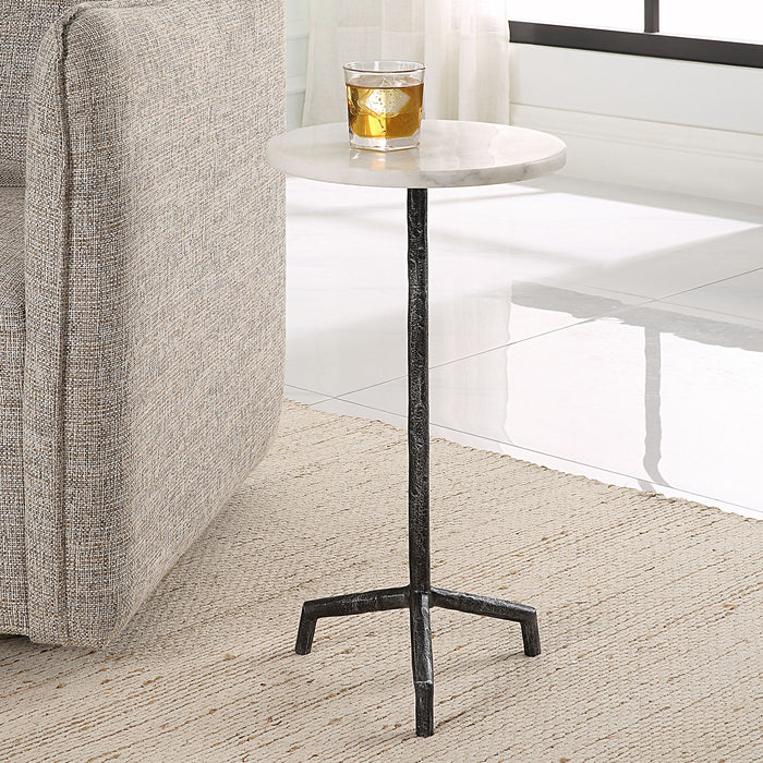 Puritan - White Marble Drink Table